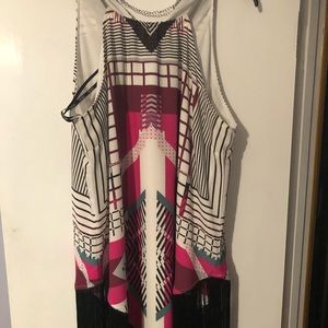 Xoxo top with fringe bottom